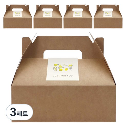 인디케이 크라프트 핸들 상자 대 5p + 스티커 5p 세트, 3세트