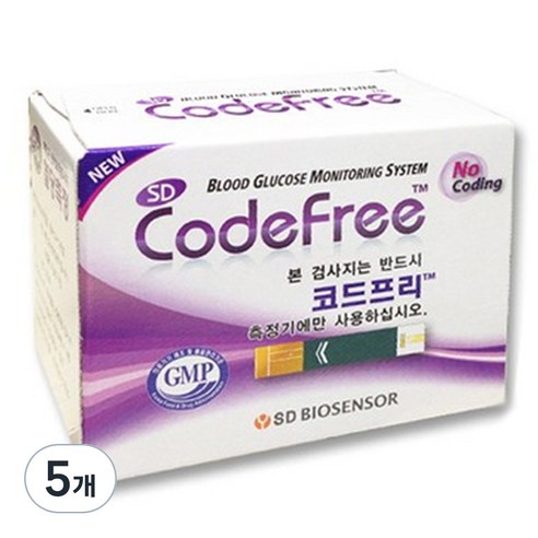 에스디바이오센서 코드프리 혈당 측정 검사지, 50개입, 5개