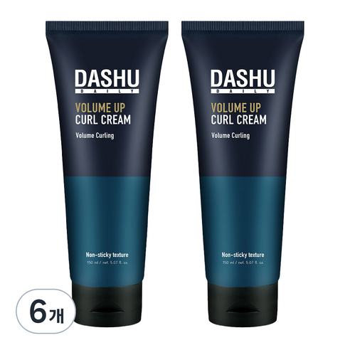 다슈 데일리 볼륨 업 컬크림, 150ml, 6개