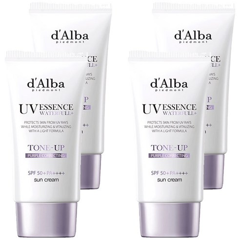 달바 워터풀 퍼플 톤업 선크림 SPF50+ PA++++, 50ml, 4개