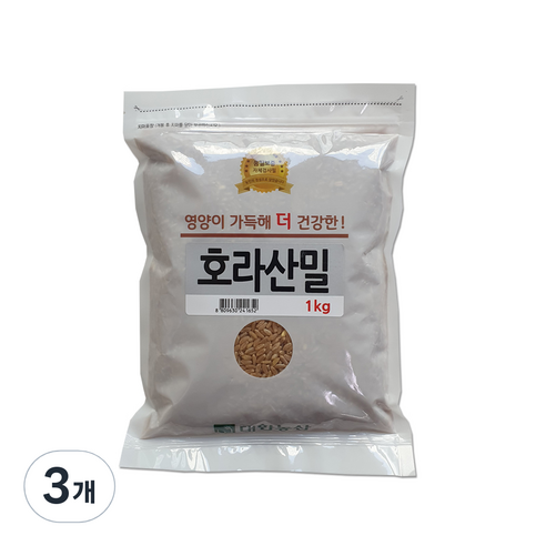 대한농산 호라산밀, 3개, 1kg