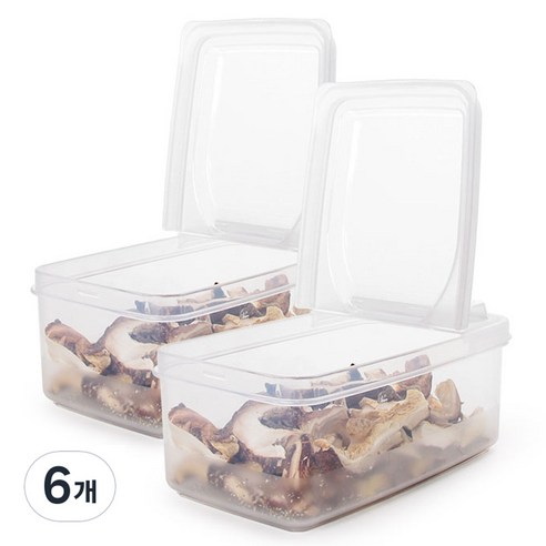 나카야 스탠딩 캐니스터 밀폐용기, 6개, 밀폐용기 2개