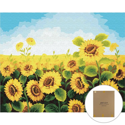 아트조이 DIY 명화그리기 세트 60 x 75 cm, 해바라기 밭