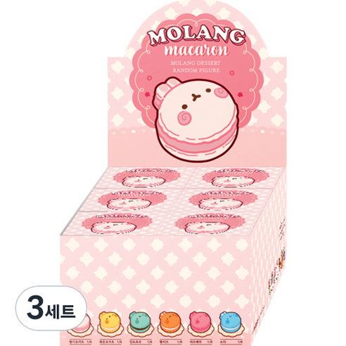 아이러브 마카롱 몰랑 피규어 6종 세트 랜덤발송, 3세트