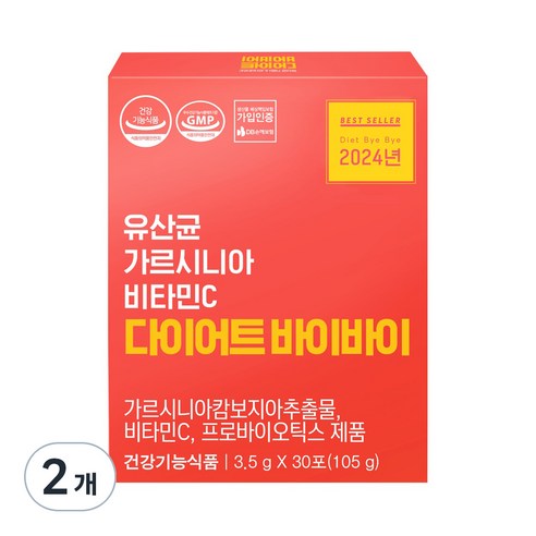 다이어트바이바이 유산균 가르시니아 비타민C, 105g, 2개