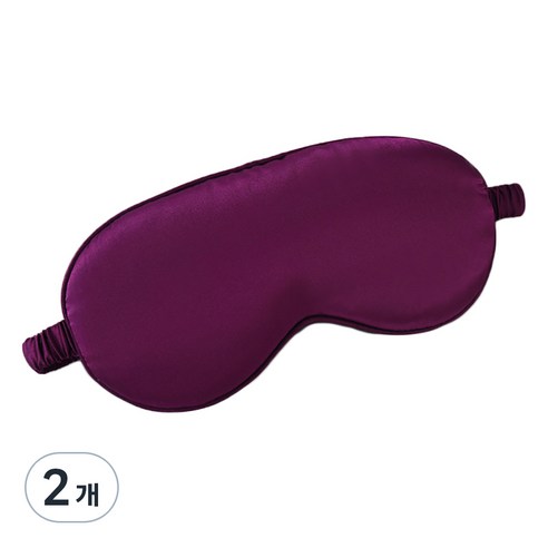 더블톤 프리미엄 암막 실크 수면안대 와인, 2개, 1개입