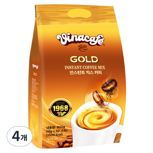 비나카페 커피믹스, 16g, 50개입, 4개