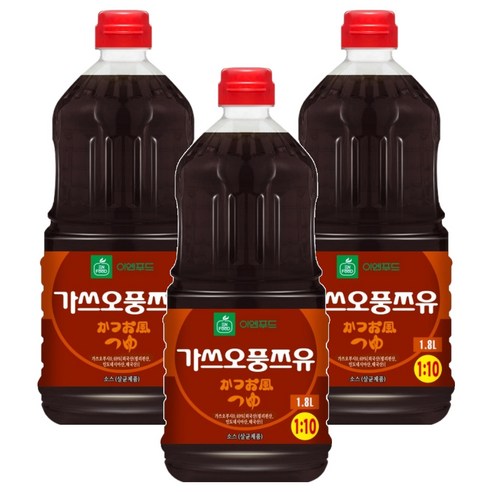 이엔푸드 가스오풍 쯔유, 1.8L, 3개