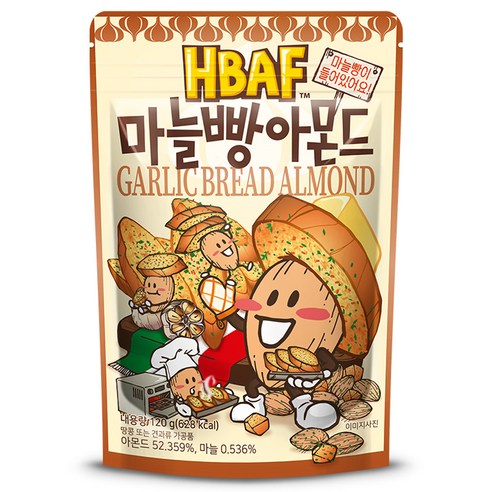 바프 마늘빵 아몬드, 120g, 4개 아몬드책