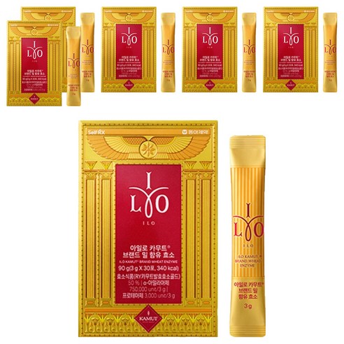 동아제약 아일로 카무트 브랜드 밀 함유 효소 30p, 90g, 6개