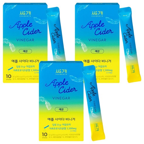 쌍계명차 애플사이다비니거 레몬 5g x 10p, 단품, 3개