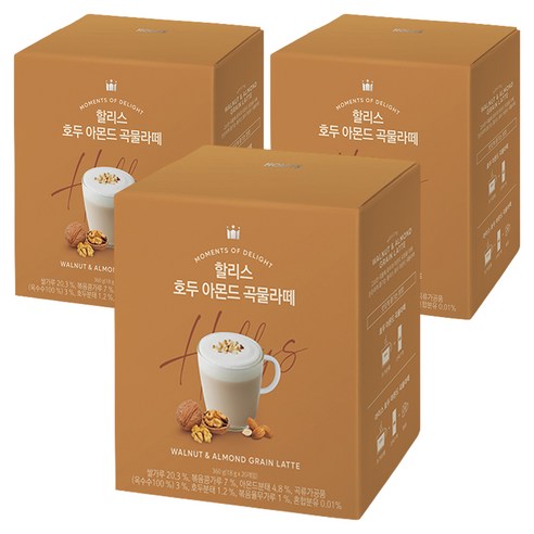 할리스 호두 아몬드 곡물라떼, 18g, 20개입, 3개
