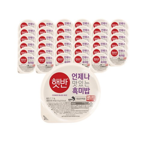 햇반 흑미밥, 210g, 36개