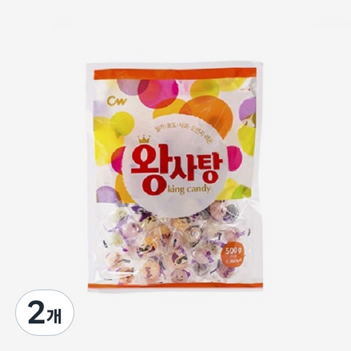 청우식품 왕사탕, 500g, 2개