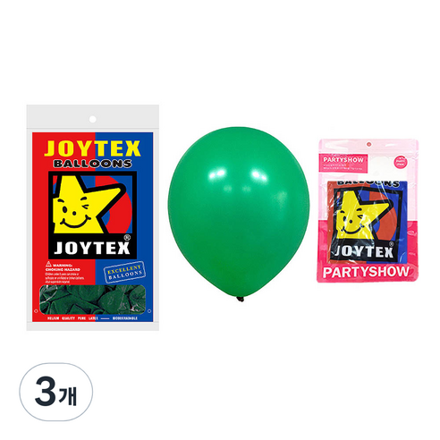 파티쇼 수입 스탠다드 풍선 30cm 100p, 다크그린, 3개