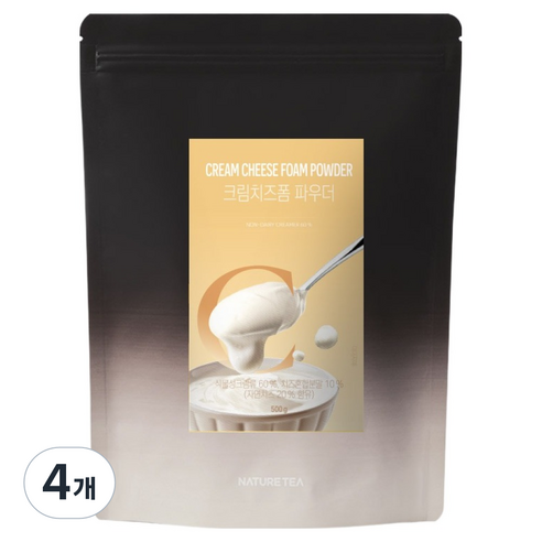 네이쳐티 크림치즈폼 파우더, 4개, 500g