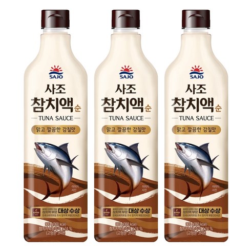 사조 참치액 순, 900g, 3개