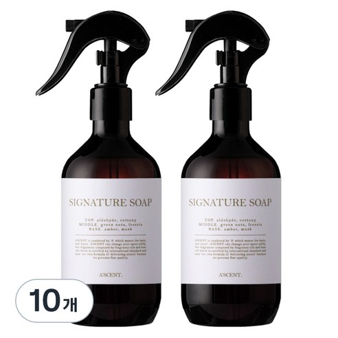 에이센트 드레스 퍼퓸 탈취제 13 시그니처솝, 10개, 250ml
