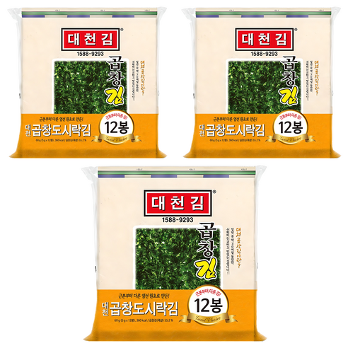 대천김 곱창 도시락김 C796-K, 5g, 36개