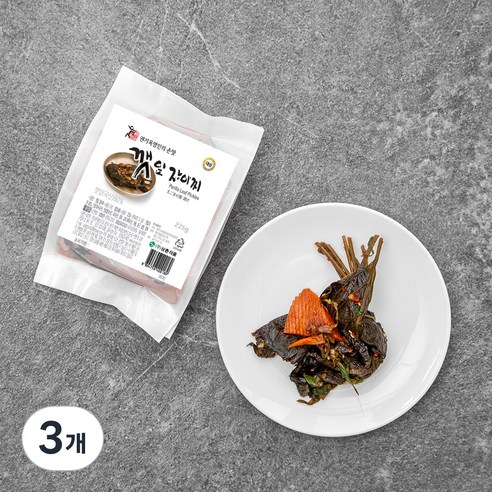권기옥 명인 웃말 깻잎 장아찌, 225g, 3개