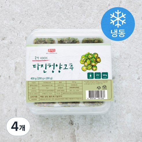 나무새 다진청양고추 (냉동), 400g, 4개