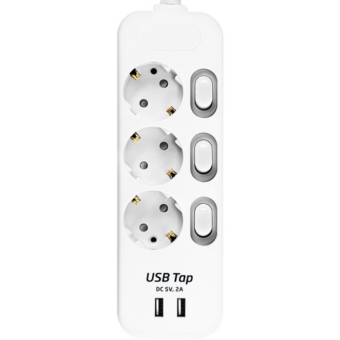 USB멀티탭 써지오 안전멀티탭 USB 3구개별 DH-2039MUT 1.5m