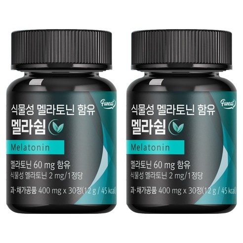 퍼니트 식물성 멜라토닌 함유 멜라쉼 영양제 12g, 30정, 2개