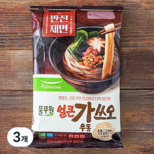풀무원 얼큰 가쓰오 우동 2인분, 467.6g, 3개