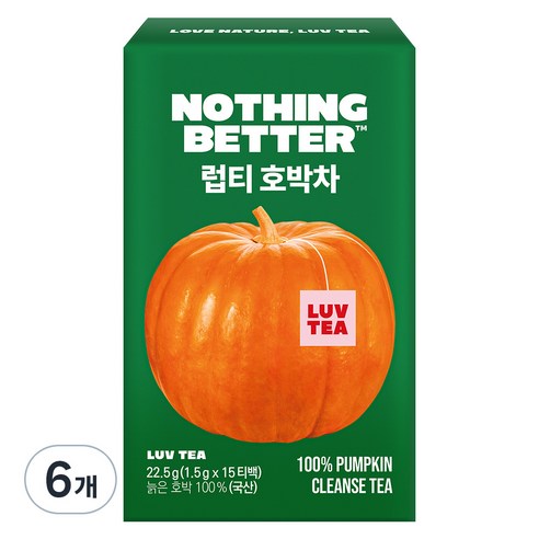 럽티 호박차, 1.5g, 15개입, 6개