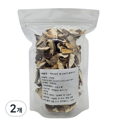 약초보은 건슬라이스 표고버섯, 100g, 2개