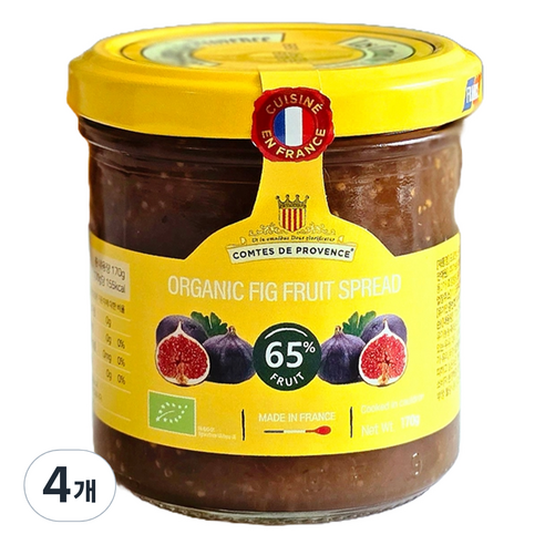 꼼드프로방스 유기농 무화과 잼, 170g, 4개