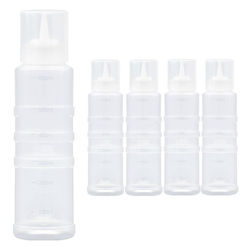 일상속반짝 국내생산 잘라쓰는 소스통 1구 뚜껑 포함, 5개, 600ml