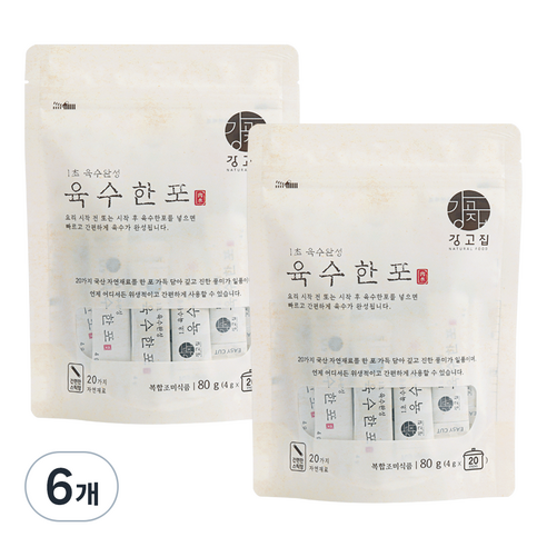 강고집 육수한포, 6개, 80g