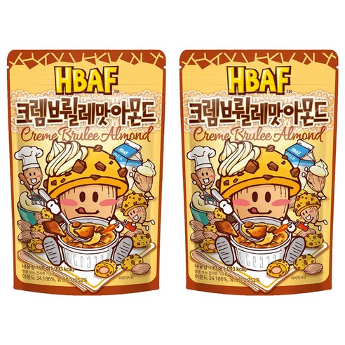 바프 크렘브륄레맛 아몬드, 190g, 2개