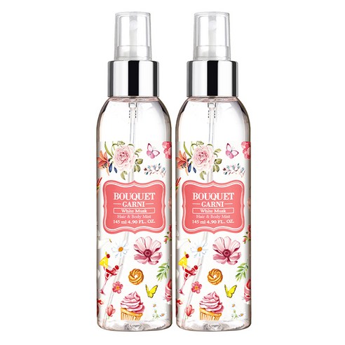 부케가르니 프래그런스드 헤어 앤 바디미스트 화이트머스크, 145ml, 2개
