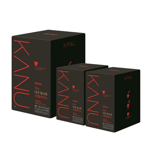 카누 다크로스트 아메리카노 원두커피믹스, 1.6g, 30개입, 3개