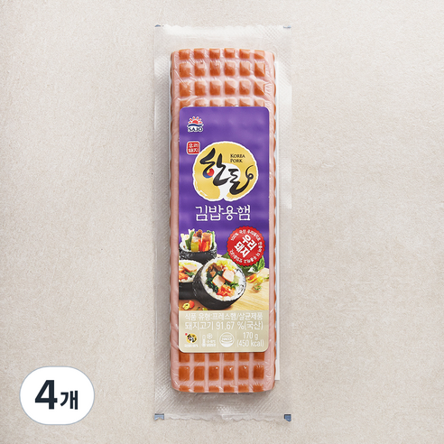 사조대림 한돈 김밥용 햄 170g, 4개