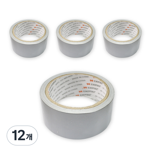 엠파이어 고급형 컬러 면테이프 48mm x 10m 회색, 12개