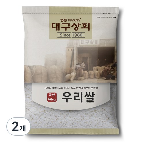 대구상회 백미, 4kg, 2개