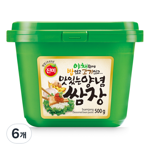 진미 맛있는 양념쌈장, 500g, 6개