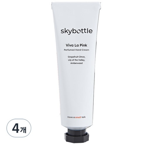 스카이보틀 퍼퓸 핸드크림 비바라핑크, 50ml, 4개