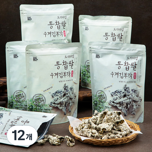 주일 프리미엄 통찹쌀 수제 김부각, 50g, 12개