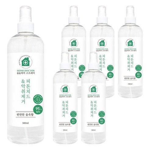 홈닥터 룸 & 에어 스프레이 피톤치드 & 악취제거, 6개, 500ml