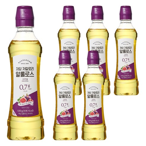 배대감 저당 저칼로리 알룰로스 오리지널, 6개, 530g