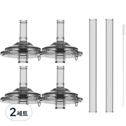 베베락 국산 아이와 교체용 빨대 꼭지 4p + 교체용 스트로우 2p + PP솔 세트 210ml, 2세트