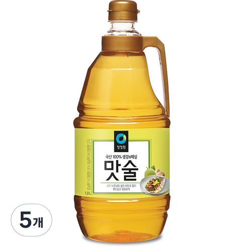청정원 생강&매실 맛술, 1.8L, 5개
