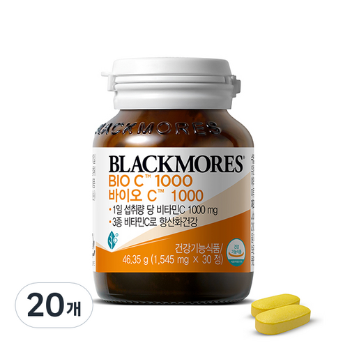 블랙모어스 바이오C 1000 46.35g, 30정, 20개