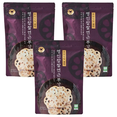 만전김 명인 찹쌀 연근부각, 70g, 3개