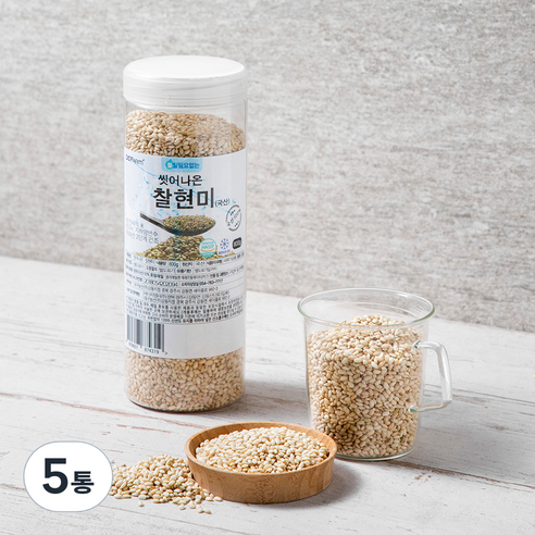 씻어나온 찰현미, 800g, 5통