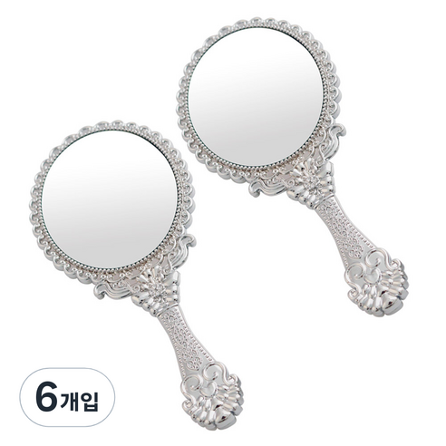 세븐스타 미미공주거울 소형, 실버, 6개입